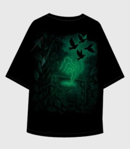 Midnight Jungle Radio – Neon oversized T-shirt